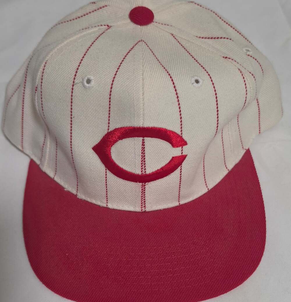 Vintage Cincinnati Reds MLB Pinstripe Snapback Hat by Sports Specialties